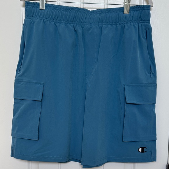 Champion Men's Teal Cargo Shorts - Picture 1 of 5